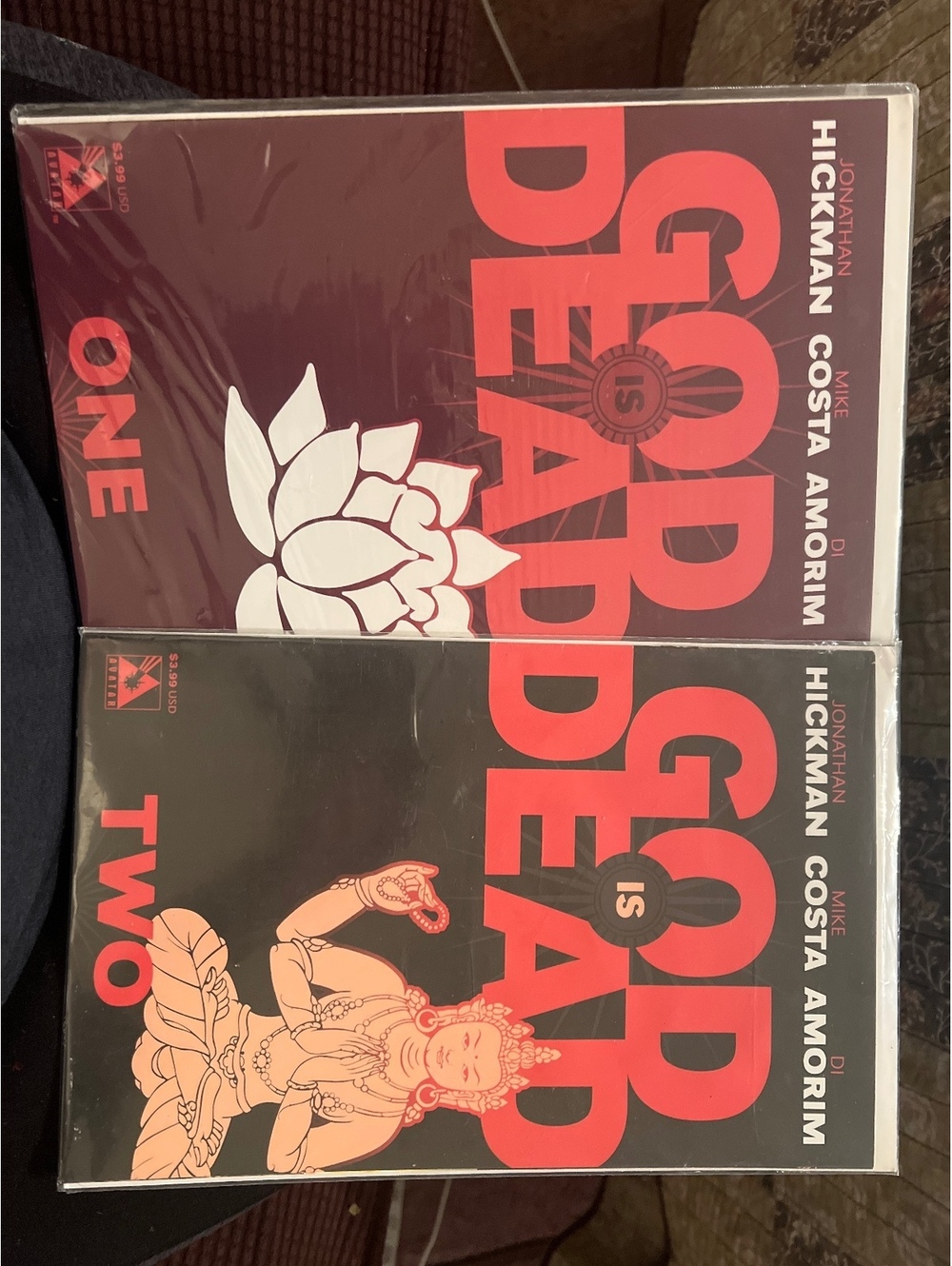 God is Dead Comic Book Set Issues One and Two by Jonathan Hickman, Mike Costa, &